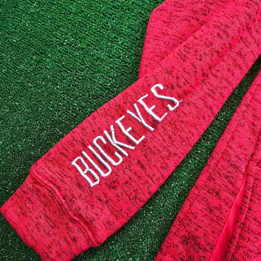 Ohio State Buckeyes Champion Jacket‎ Mens XL Red Fleece Full Zip NCAA College